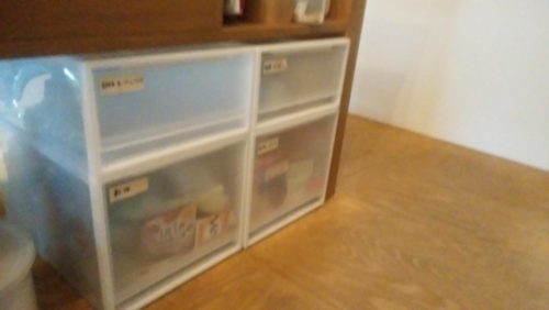 無印良品の衣装ケースを食品棚に利用・リメイク前